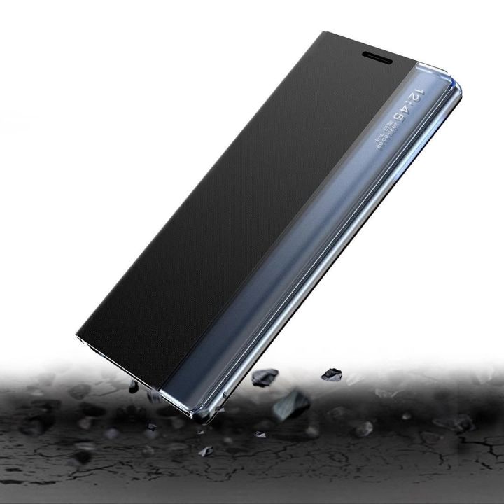 Naujas Sleep dėklas Samsung Galaxy S23+ flip cover stand blue