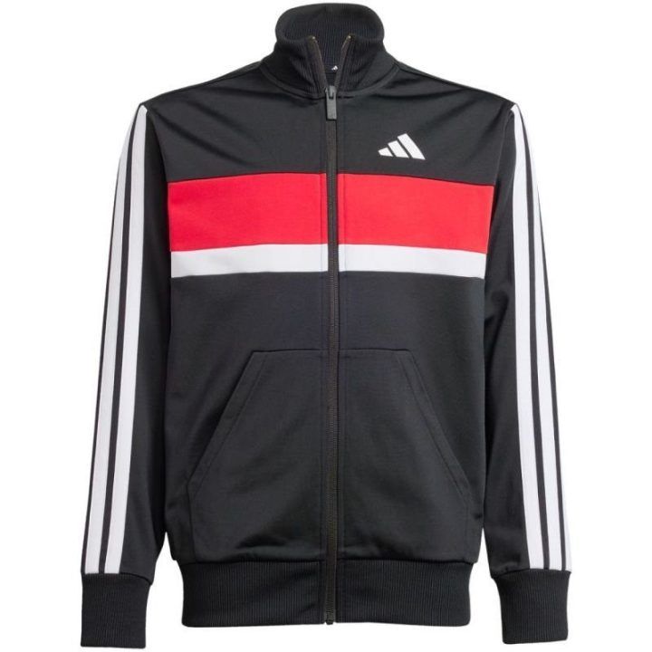 Vaikiškas sportinis kostiumas adidas Tiberio, juodas, raudonas ir baltas