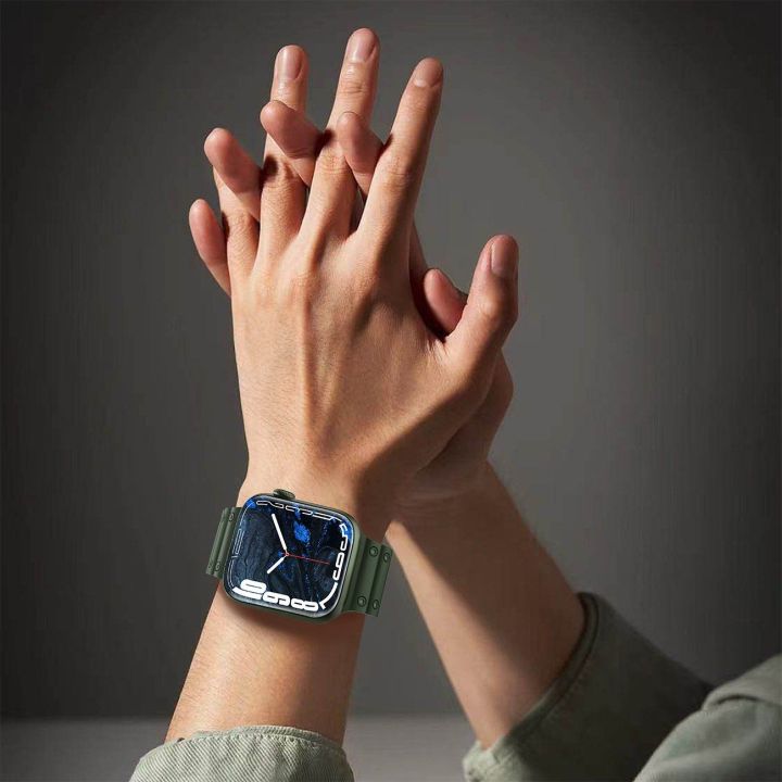 Dirželis triguba apsauga Apple Watch SE , 9, 8, 7, 6, 5, 4, 3, 2, 1 (41, 40, 38 mm) Dirželio apyrankė juoda