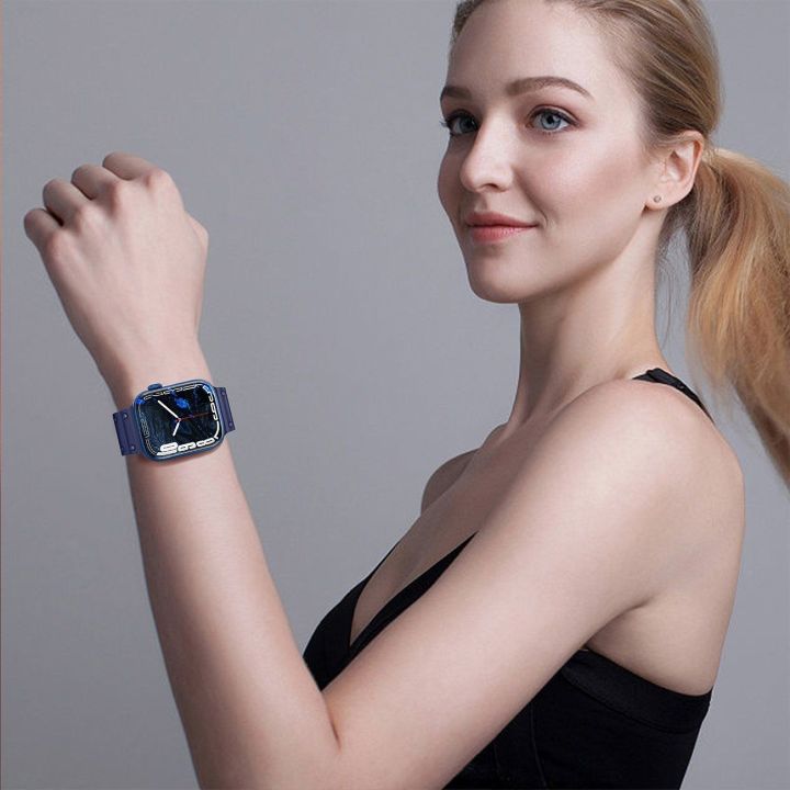 Dirželis triguba apsauga Apple Watch SE , 9, 8, 7, 6, 5, 4, 3, 2, 1 (41, 40, 38 mm) Dirželio apyrankė juoda