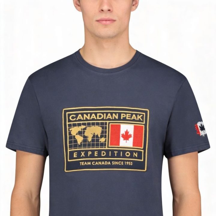 Vyriški marškinėliai Canadian Peak, tamsiai mėlyni
