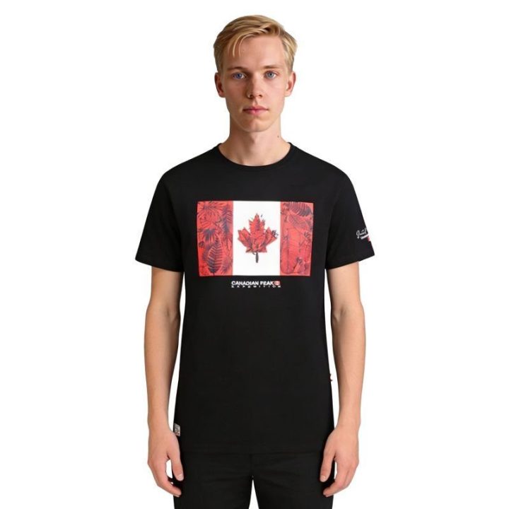 Vyriški marškinėliai Canadian Peak JPALMEAK, juodi