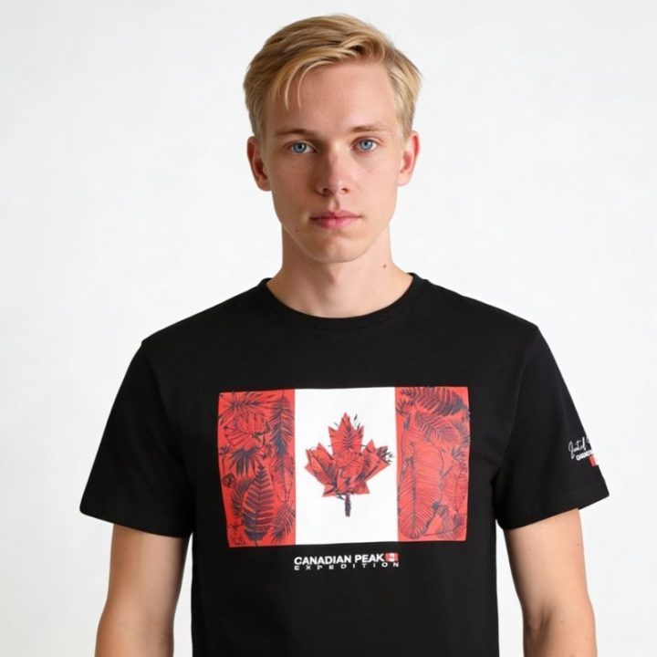 Vyriški marškinėliai Canadian Peak JPALMEAK, juodi