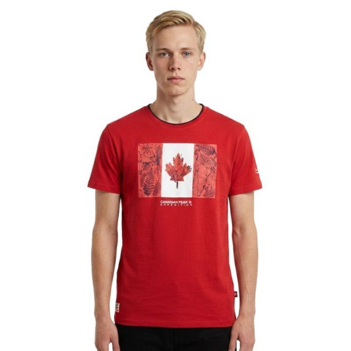 Vyriški marškinėliai Canadian Peak JPALMEAK, raudoni