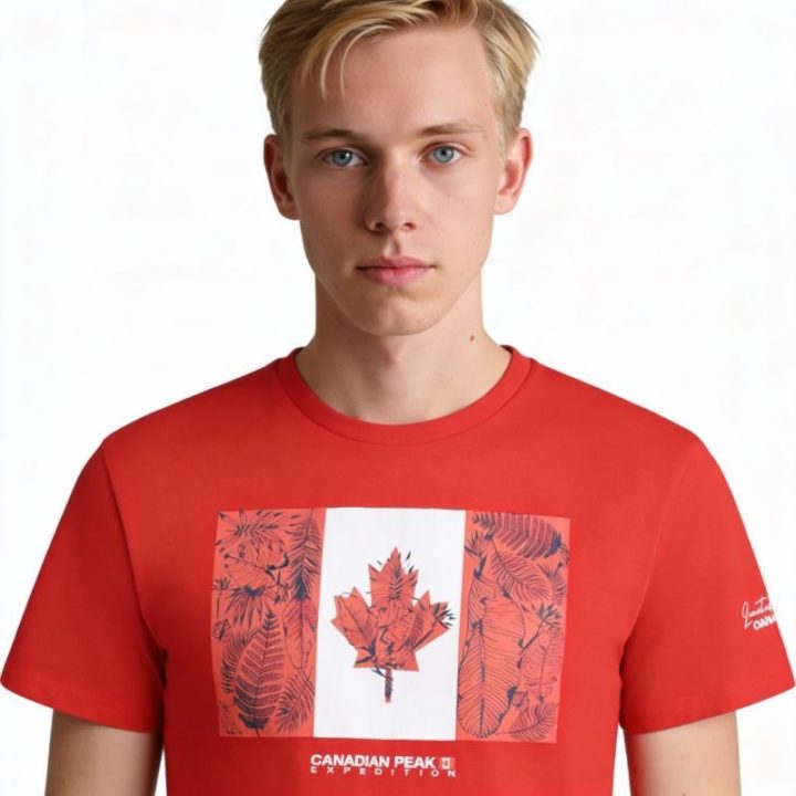 Vyriški marškinėliai Canadian Peak JPALMEAK, raudoni