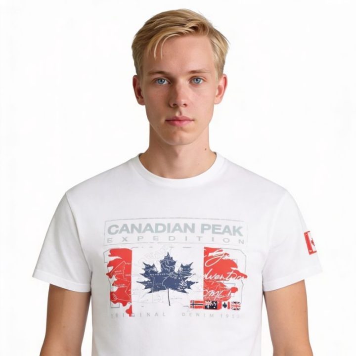 Vyriški marškinėliai Canadian Peak JRUSTYEAK, balti