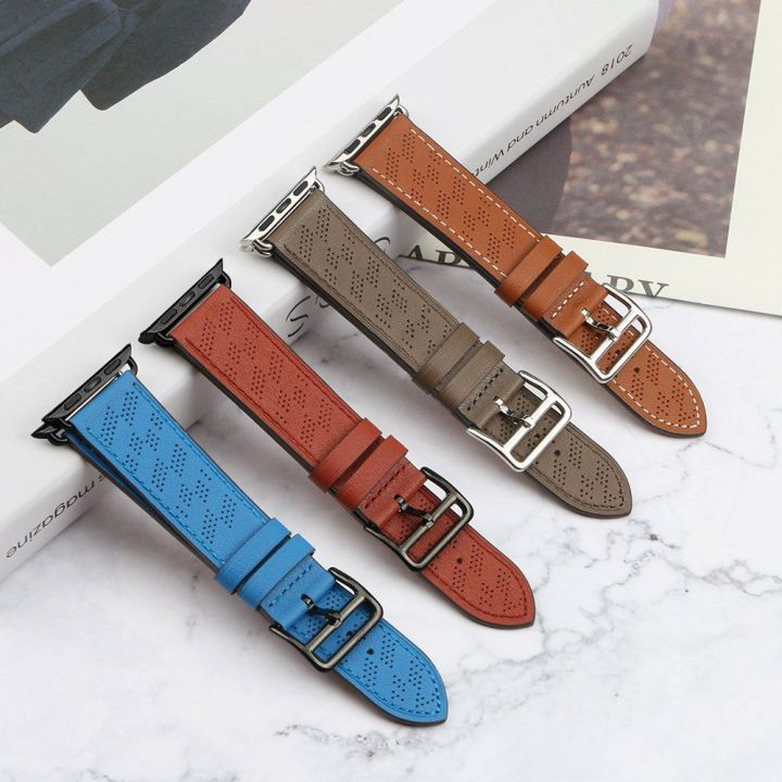 Dirželis Odinė Apple Watch SE, 9, 8, 7, 6, 5, 4, 3, 2, 1 (41, 40, 38 mm) apyrankė tamsiai ruda