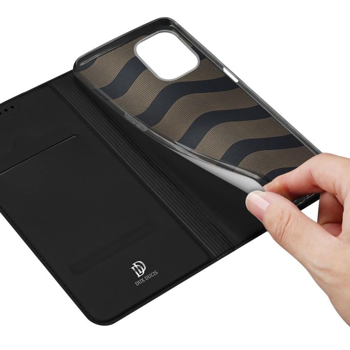 Skin Pro dėklas Realme 10 5G / Realme 9i 5G, skirtas Realme 10 5G, apverčiamam viršeliui, kortelių dėklui, piniginei, juodos spa