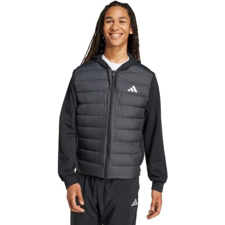 Vyriška striukė su gobtuvu adidas Essentials Climawarm, juoda