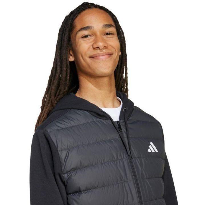 Vyriška striukė su gobtuvu adidas Essentials Climawarm, juoda