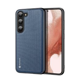 Fino dėklas Samsung Galaxy S23+ dėklas su silikoniniu rėmeliu, mėlynos spalvos