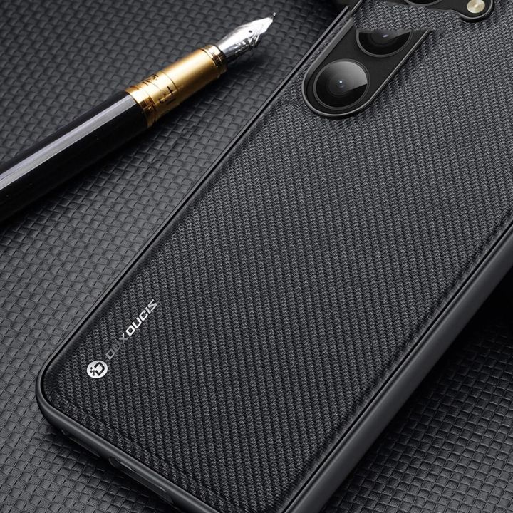 Fino dėklas Samsung Galaxy S23+ dėklas su silikoniniu rėmeliu pilkos spalvos