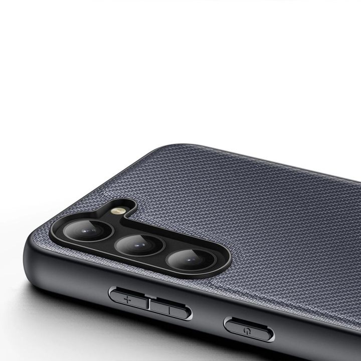 Fino dėklas Samsung Galaxy S23+ dėklas su silikoniniu rėmeliu pilkos spalvos