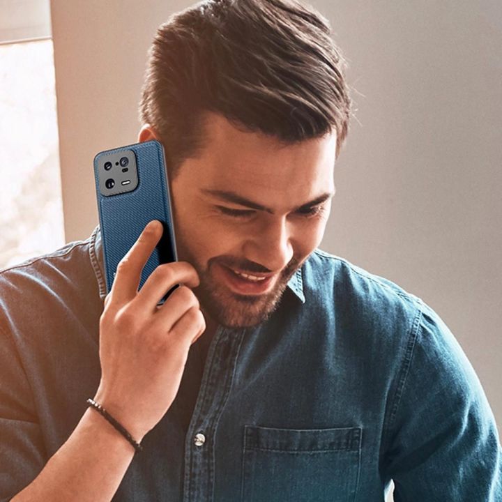 Fino dėklas Xiaomi 13 Pro dėklas su silikoniniu rėmeliu, mėlynas