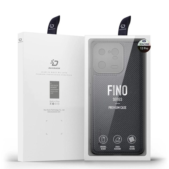 Fino dėklas Xiaomi 13 Pro dėklas su silikoniniu rėmeliu, mėlynas