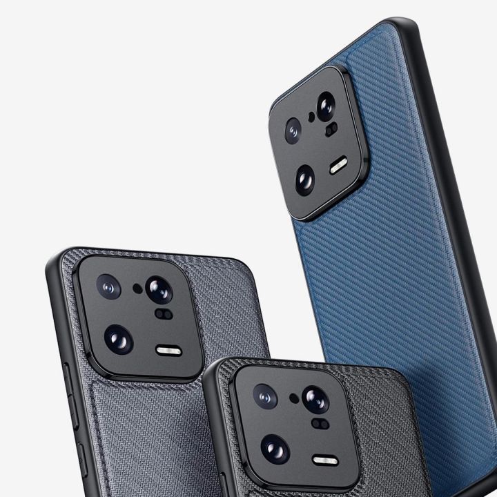 Fino dėklas Xiaomi 13 Pro dėklas su silikoniniu rėmeliu, mėlynas
