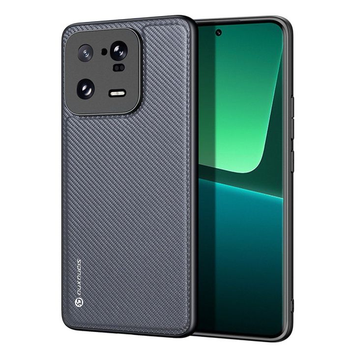 Fino dėklas Xiaomi 13 Pro dėklas su silikoniniu rėmeliu, pilkas