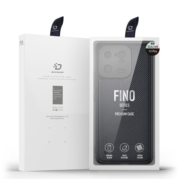 Fino dėklas Xiaomi 13 Pro dėklas su silikoniniu rėmeliu, pilkas