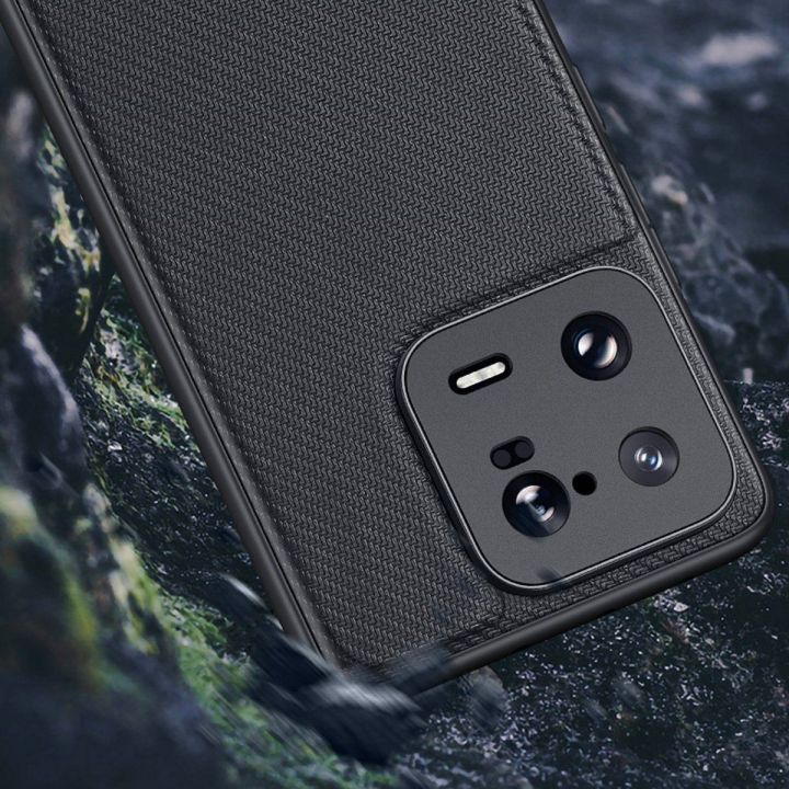 Fino dėklas Xiaomi 13 Pro dėklas su silikoniniu rėmeliu, pilkas