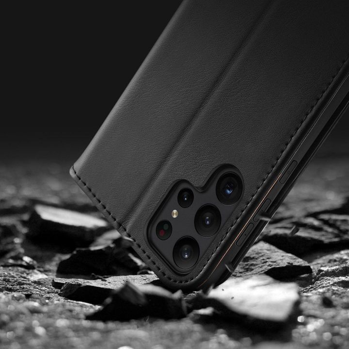 dėklas Samsung Galaxy S23+ flip cover wallet stand RFID lock black