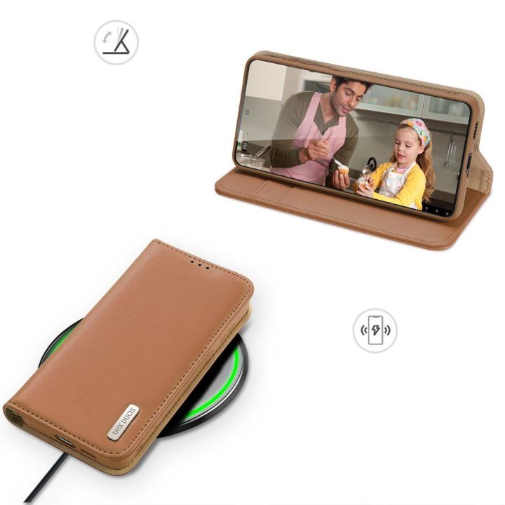 dėklas Samsung Galaxy S23+ flip cover wallet stand RFID lock brown