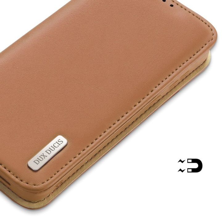 dėklas Samsung Galaxy S23+ flip cover wallet stand RFID lock brown