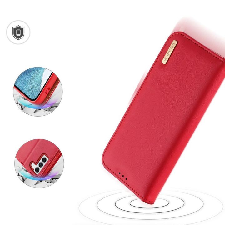 dėklas Samsung Galaxy S23+ flip cover wallet stand RFID lock red