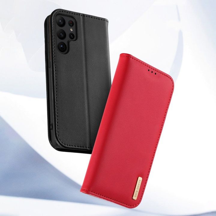 dėklas Samsung Galaxy S23+ flip cover wallet stand RFID lock red