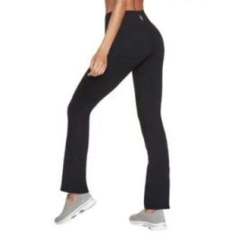 Moteriškos sportinės kelnės su plačia guma Skechers Go Walk, juodos