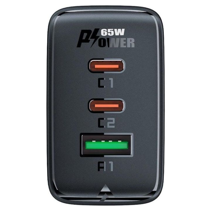 Greitasis įkroviklis Acefast GaN (2x USB A) PPS / PD / QC4+ 65W, baltas (A41)