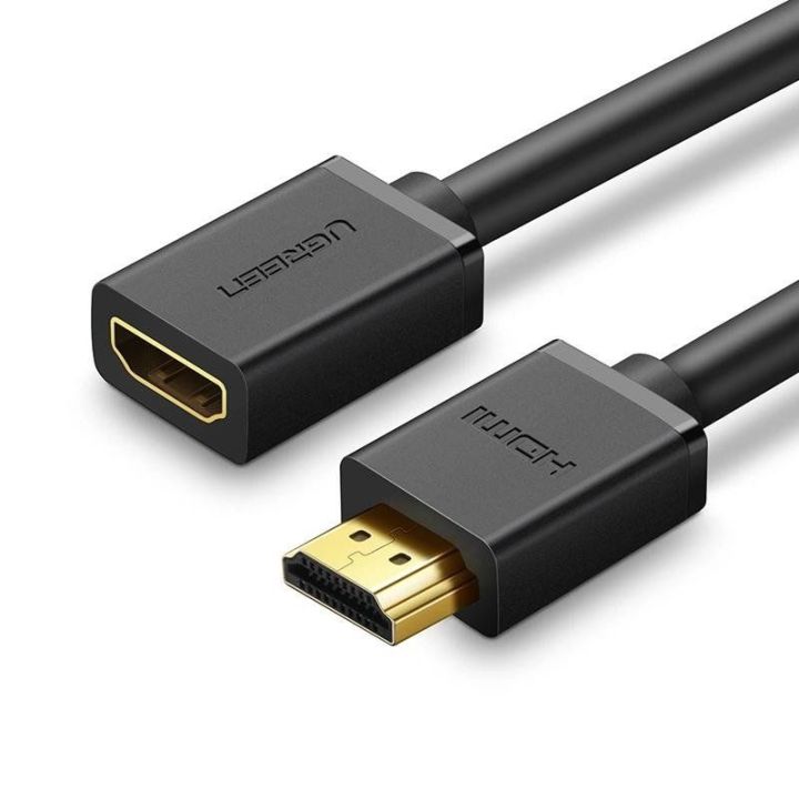 HDMI (vyriškas) - HDMI (moteriškas) 2.0 4K adapterio kabelis 1 m juodas (HD107)