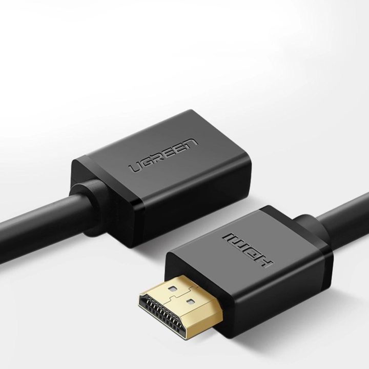 HDMI (vyriškas) - HDMI (moteriškas) 2.0 4K adapterio kabelis 1 m juodas (HD107)