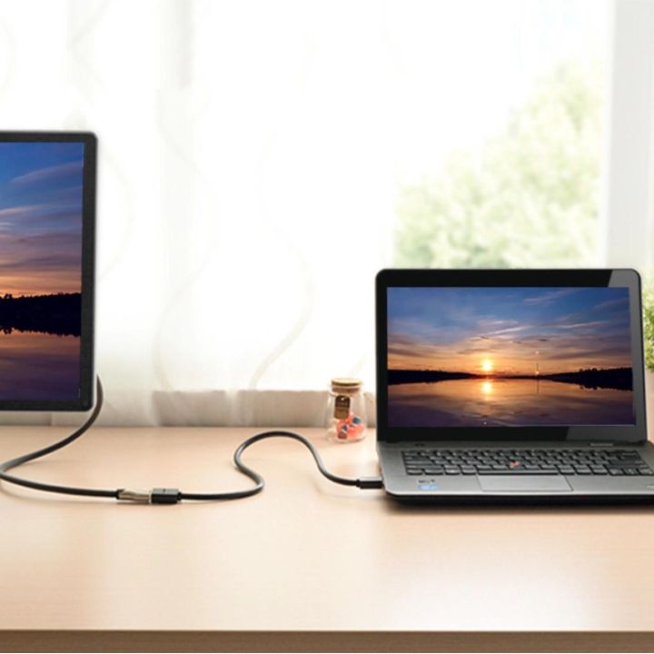 HDMI (vyriškas) - HDMI (moteriškas) 2.0 4K adapterio kabelis 1 m juodas (HD107)