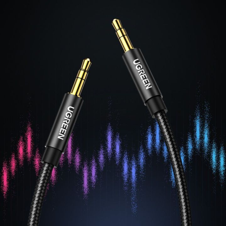 garso kabelis AUX tiesus minijack 3,5 mm 1 m mėlynas (AV112)