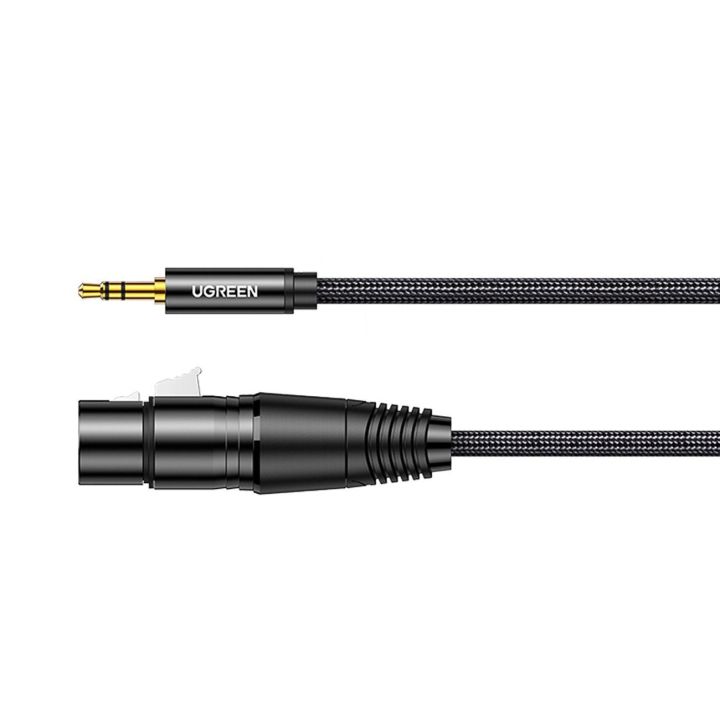 garso kabelis 3,5 mm mini lizdas (vyriškas) - XLR (moteriškas) 1 m juodas (AV182)