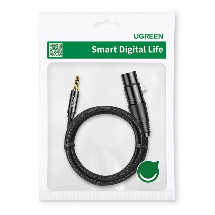 garso kabelis 3,5 mm mini lizdas (vyriškas) - XLR (moteriškas) 1 m juodas (AV182)