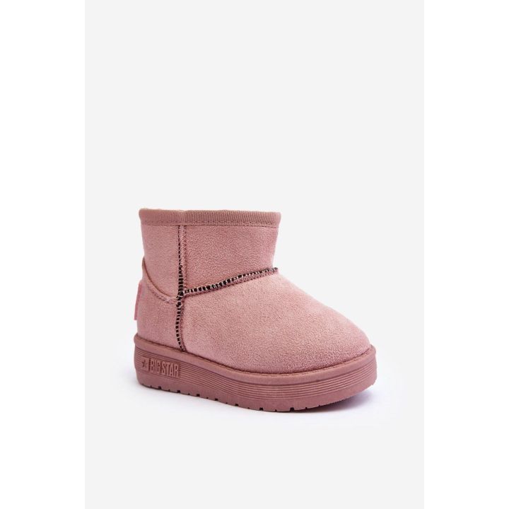 Vaikiški sniego batai su kailiais su mažomis ausimis Pink Betty