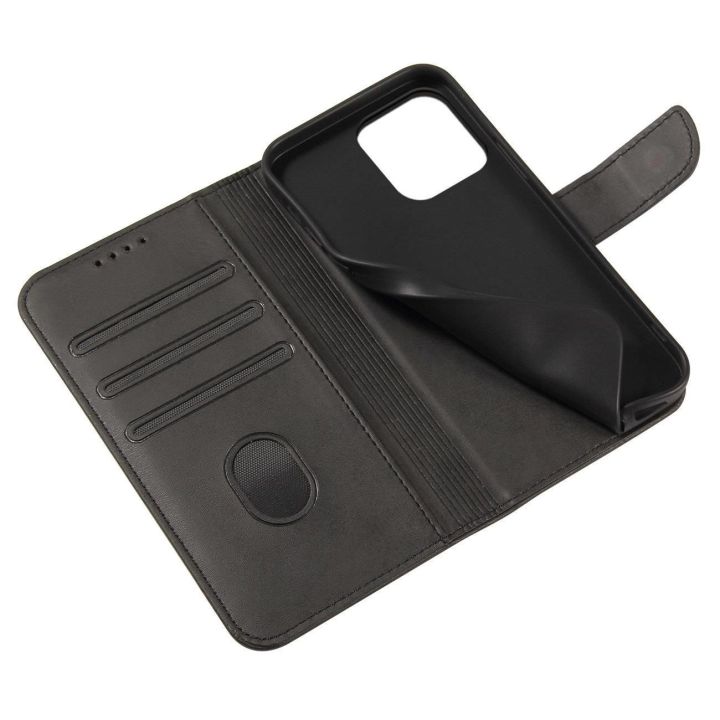 Magnetinis dėklas Realme C33 flip cover piniginės stovas juodas