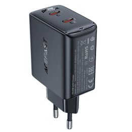 GaN 35W PD 2x USB C Acefast A49 greitasis įkroviklis - juodas