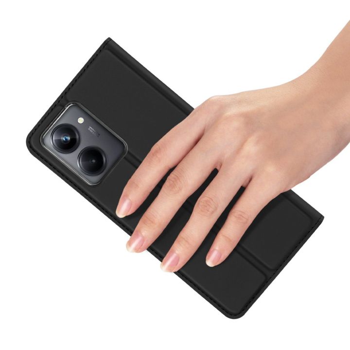 Skin Pro dėklas Realme 10 Pro flip cover card wallet stand black