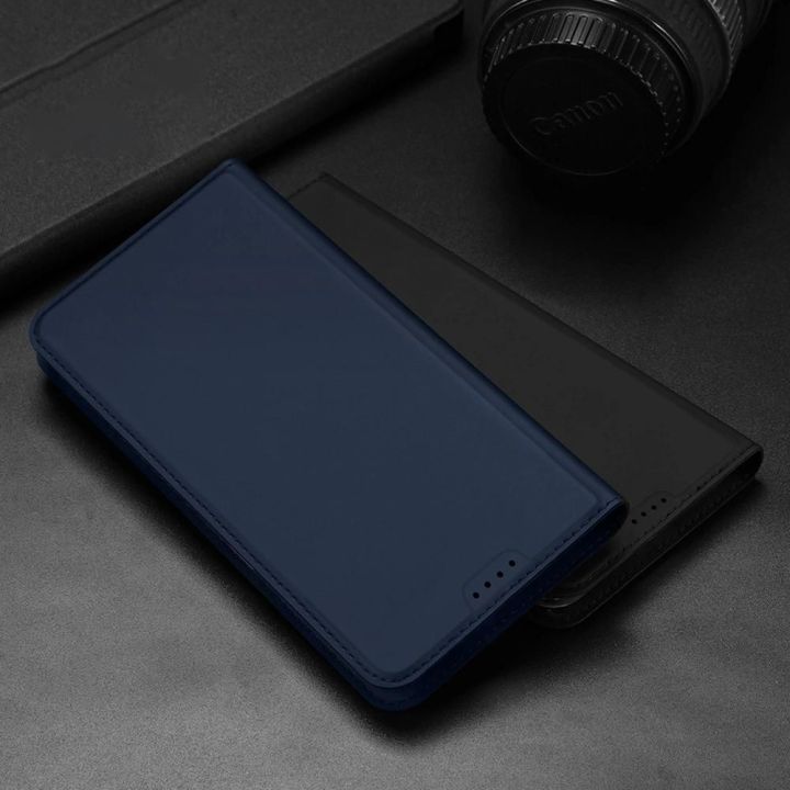 Skin Pro dėklas Realme 10 Pro flip cover card wallet stand blue