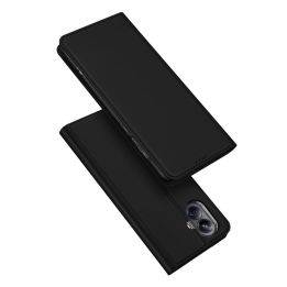 Skin Pro dėklas Realme 10 Pro+ su atverčiamu dangteliu, skirtas kortelei, piniginei, juodos spalvos