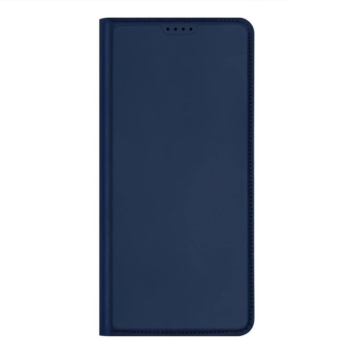 Skin Pro dėklas Realme 10 Pro+, skirtas Realme 10 Pro+, su atverčiamu dangteliu, kortele, pinigine, mėlynos spalvos