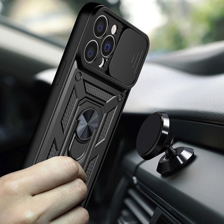 Hybrid Armor Camshield dėklas Huawei nova Y90 šarvuotas dėklas su kameros dangteliu juodas