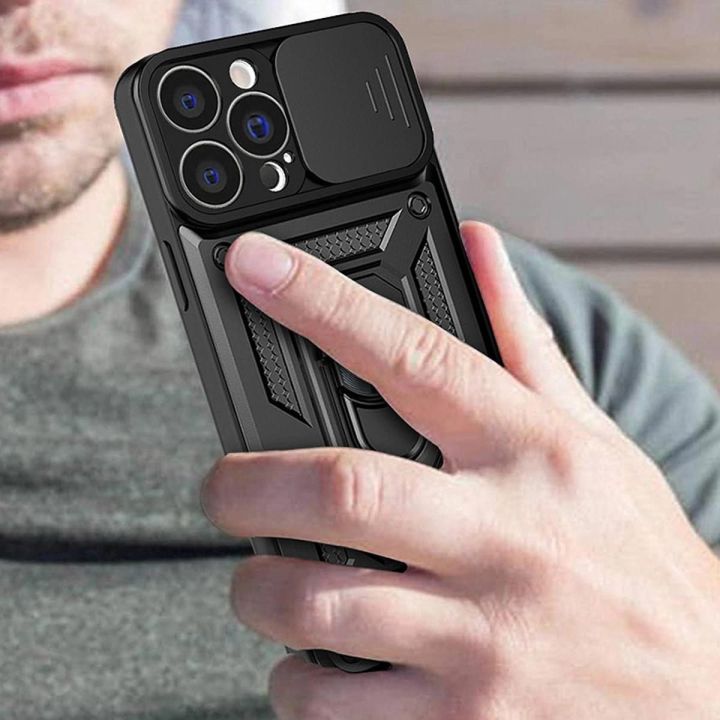 Hybrid Armor Camshield dėklas Huawei nova Y90 šarvuotas dėklas su kameros dangteliu juodas