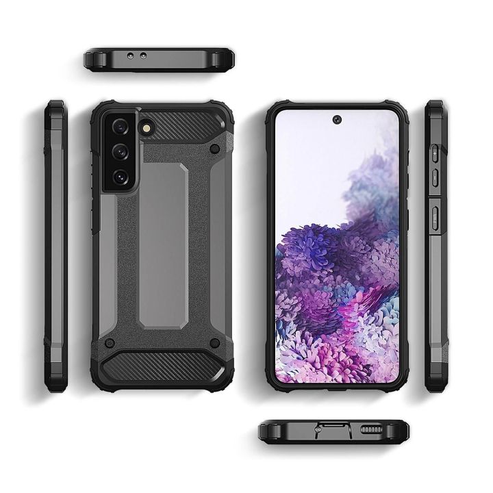Hybrid Armor dėklas Samsung Galaxy S23+ šarvuotas hibridinis dėklas, juodas