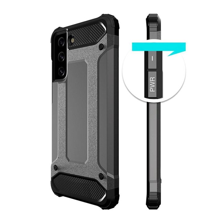 Hybrid Armor dėklas Samsung Galaxy S23+ šarvuotas hibridinis dėklas, juodas