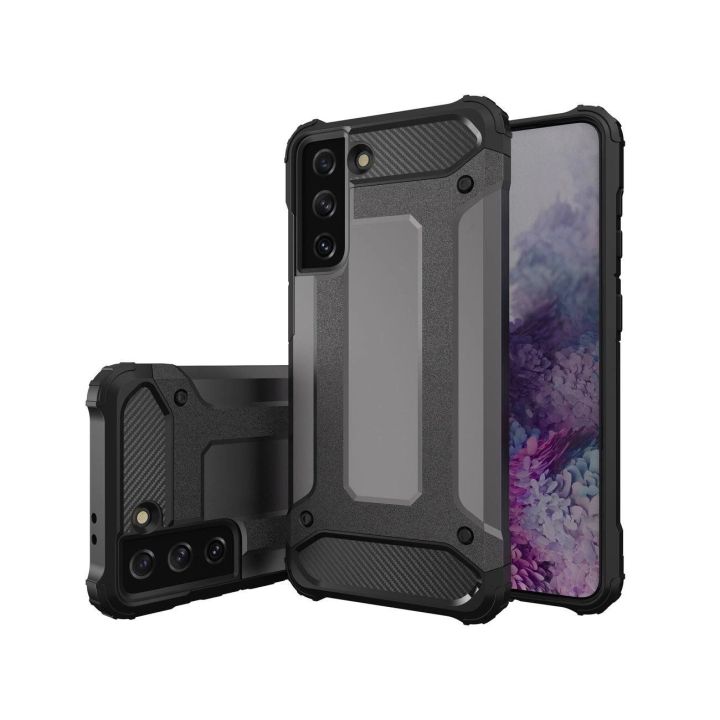 Hybrid Armor dėklas Samsung Galaxy S23+ šarvuotas hibridinis dėklas, juodas