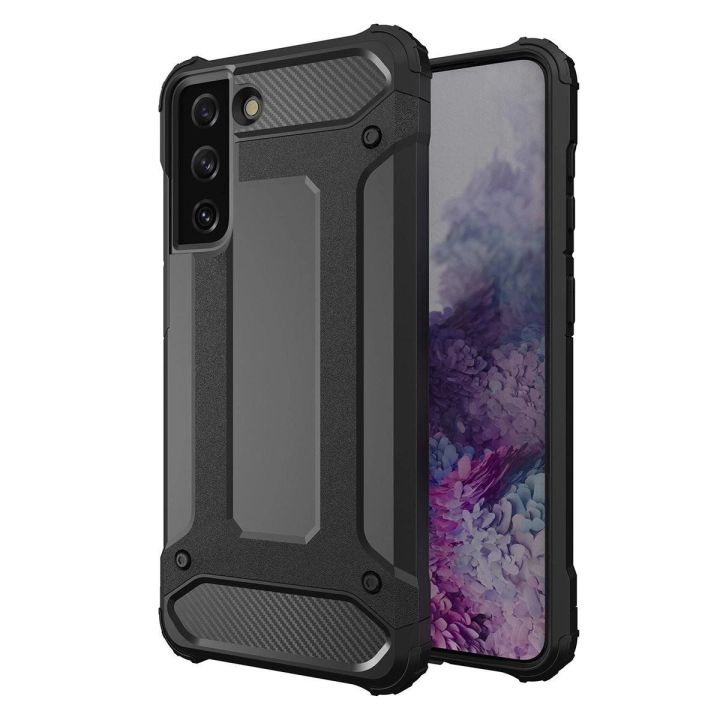 Hybrid Armor dėklas Samsung Galaxy S23+ šarvuotas hibridinis dėklas, juodas