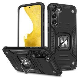 Ring Armor dėklas Samsung Galaxy S23+ šarvuotas dėklas magnetinis laikiklis žiedas juodas